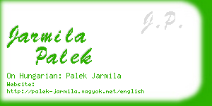 jarmila palek business card